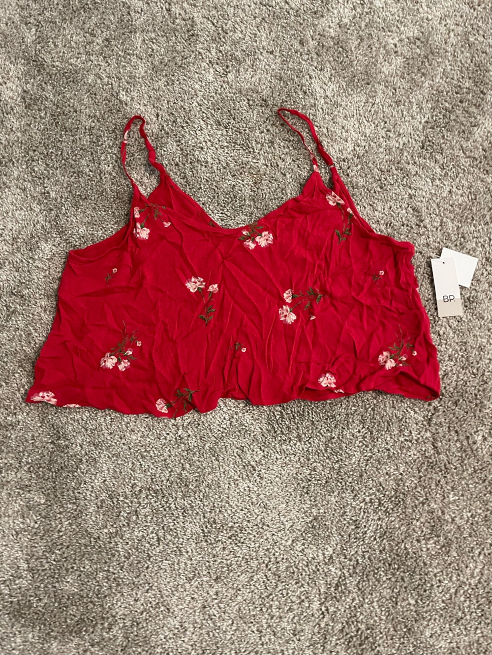 bp Red Floral Flowy Camisole